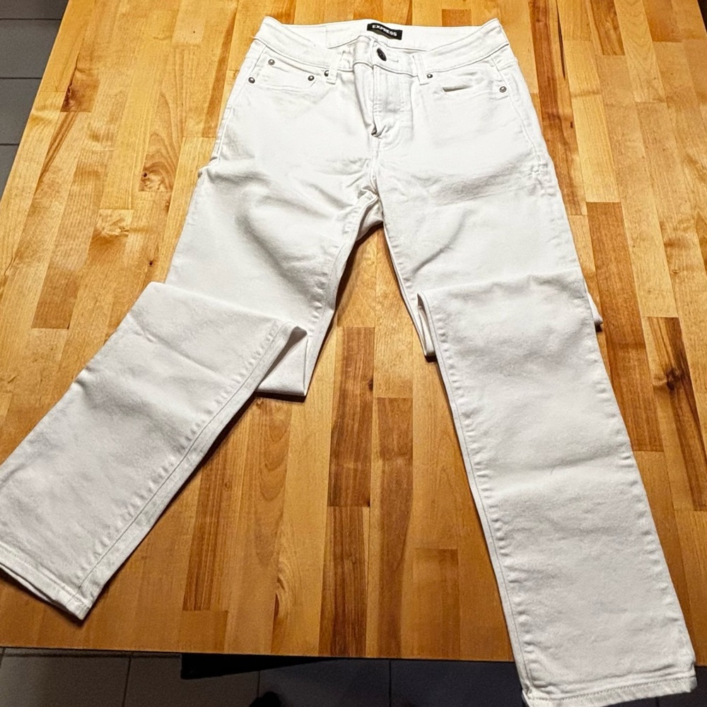 Express White Slim Straight Men Jeans